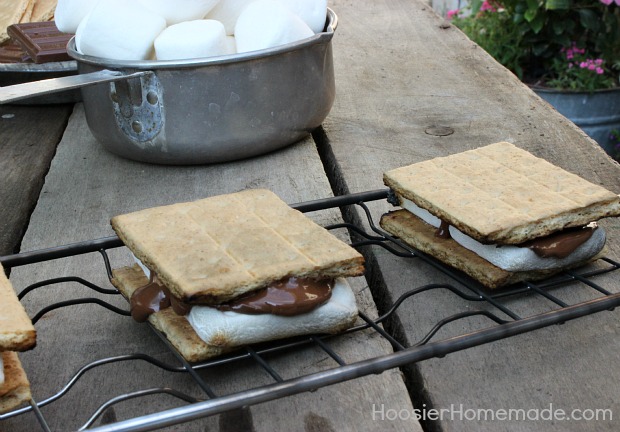 Backyard Camping: Campfire S'mores and More from HoosierHomemade.com