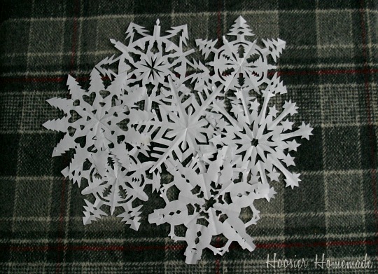Torn Paper Snowflake Craft - Modern Homestead Mama