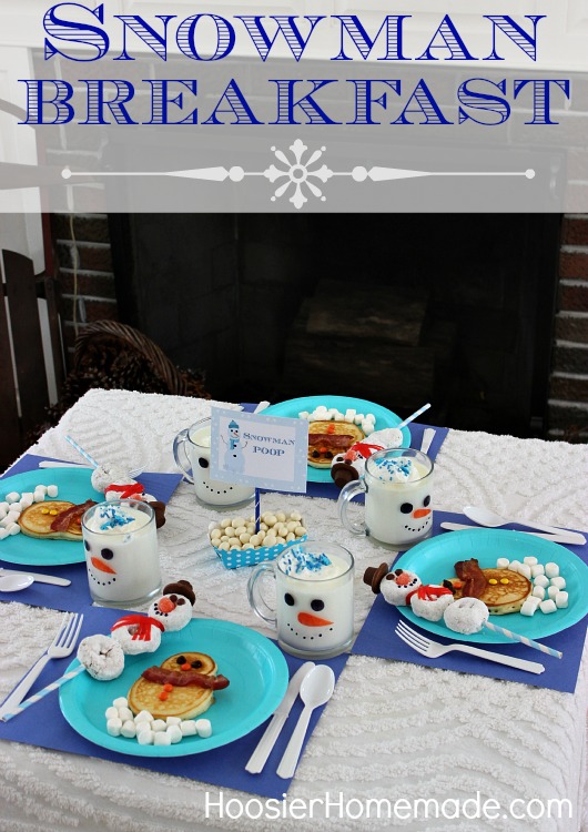 Snowman Breakfast for the Kids :: HoosierHomemade.com