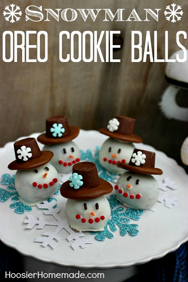 SNOWMAN OREO COOKIE BALLS