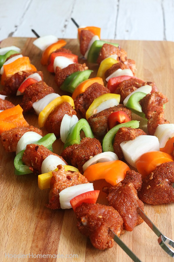 Add a little kick to your grill! These Southwestern Pork Kabobs are full of flavor, easy enough for a weeknight meal but special enough to serve at a party! 