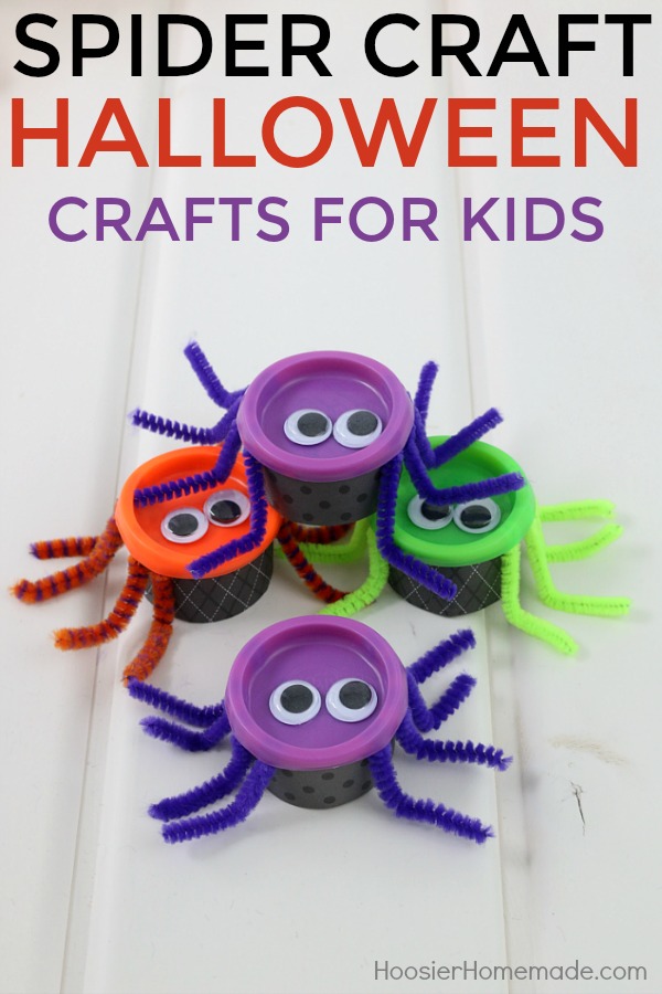 SPIDER CRAFT -- Halloween Crafts for Kids -- Perfect to give as classroom treats, gifts for neighbors and more! 