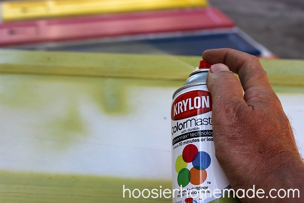 Spraying away with Krylon's newest product on hoosierhomemade.com
