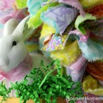 Spring Decorating: Easy Rag Tie Basket | Direction on HoosierHomemade.com