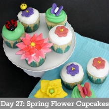 Spring Flower Cupcakes.Day27