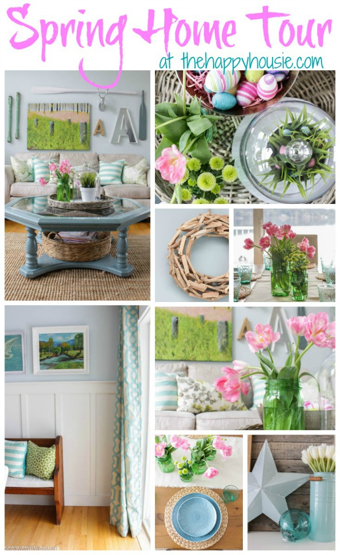 Freshen up your home with these beautiful Spring Decorating Ideas! Pops of blue and green give your home a new life this Spring! Be sure to save these ideas by pinning them to your Decorating Board!