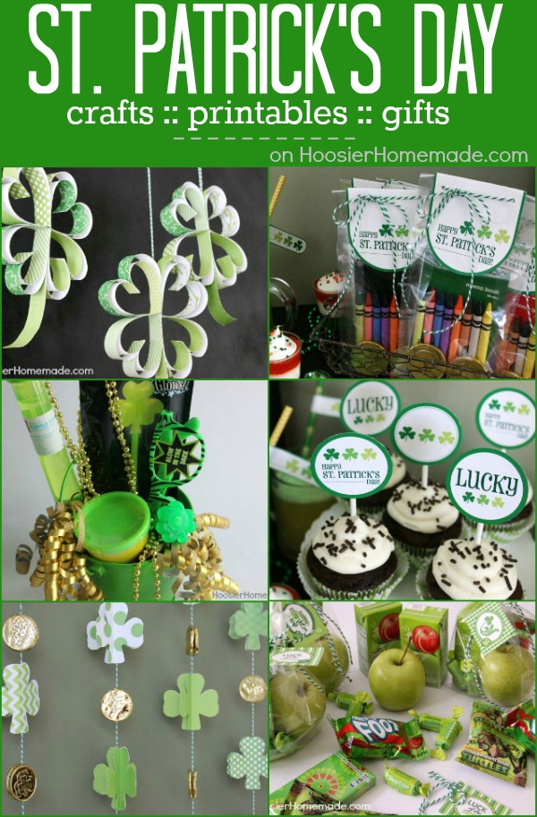 St. Patrick's Day Crafts, Printables and more! Do a craft with the kids, decorate your home or give a fun filled bucket to a friend. Pin to your St. Patrick's Day Board!