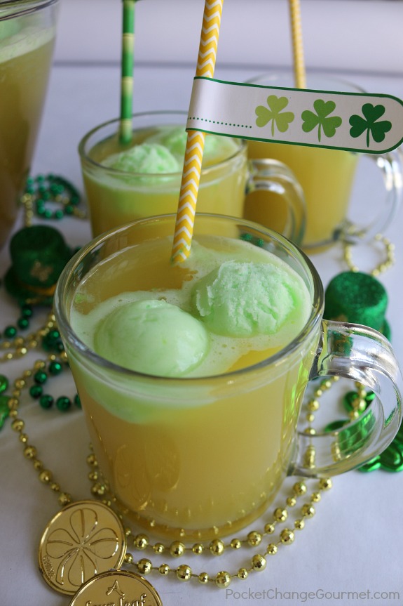 St. Patrick's Day Punch.glasses