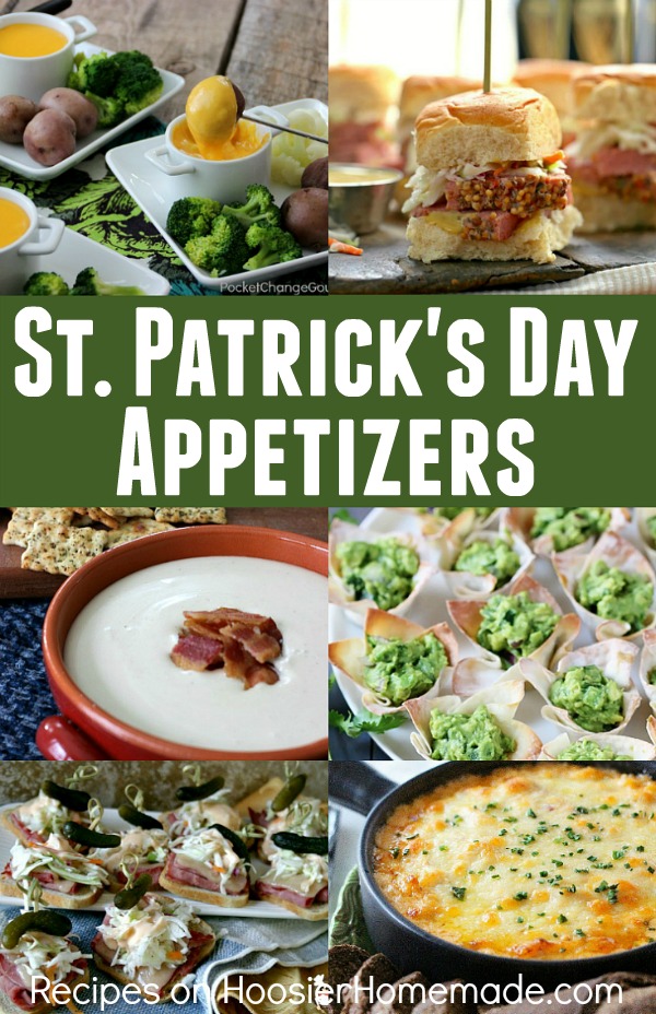St. Patrick's Day Appetizers - 6 AMAZING recipes for your St. Patrick's Day Celebration! Serve them as appetizers or as a meal! 