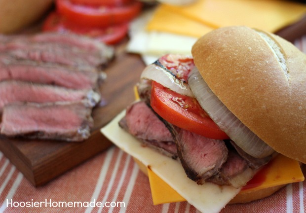 Grilled Steak Sandwich | Recipe on HoosierHomemade.com