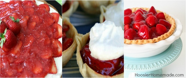 Strawberry Desserts with Glaze | on HoosierHomemade.com