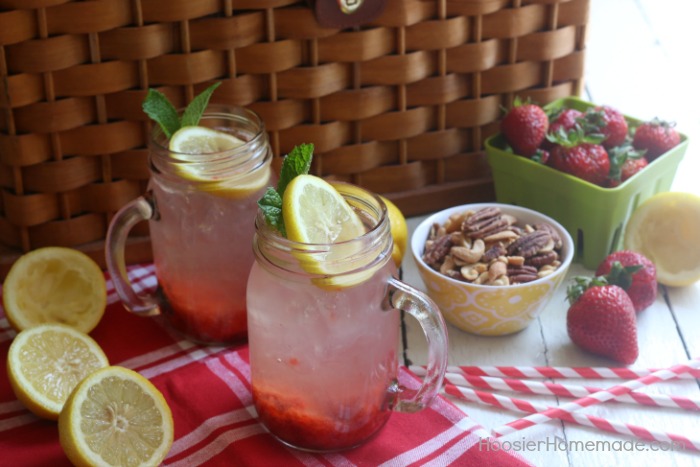 Strawberry Lemonade made from scratch without the sugar