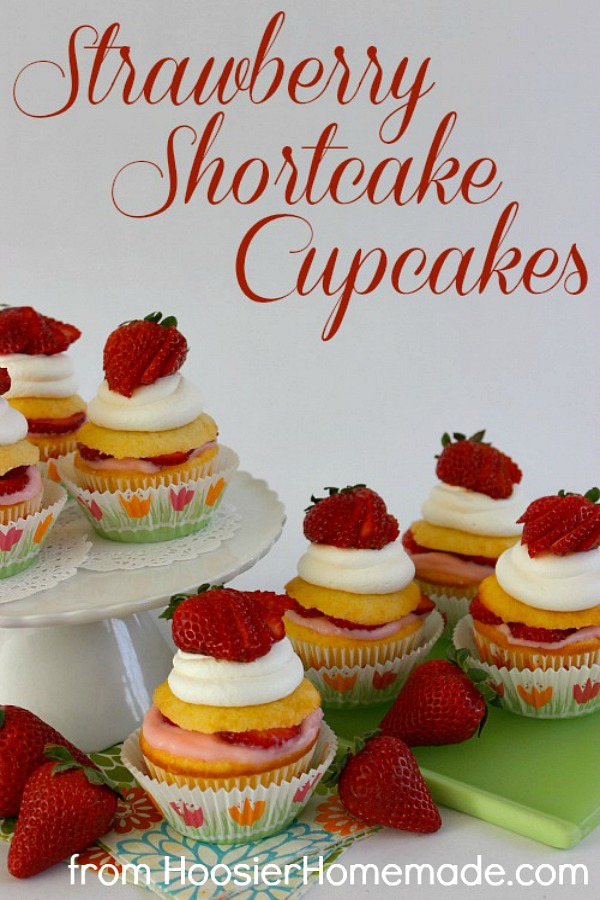 These Strawberry Shortcake Cupcakes begin with a rich French Vanilla cake mix, filled with JELL-O Strawberry Creme Pudding and topped with the new rich and creamy COOL WHIP Frosting. Be sure to save it by pinning to your Recipe Board!