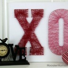 String Art Project for Valentine's Day