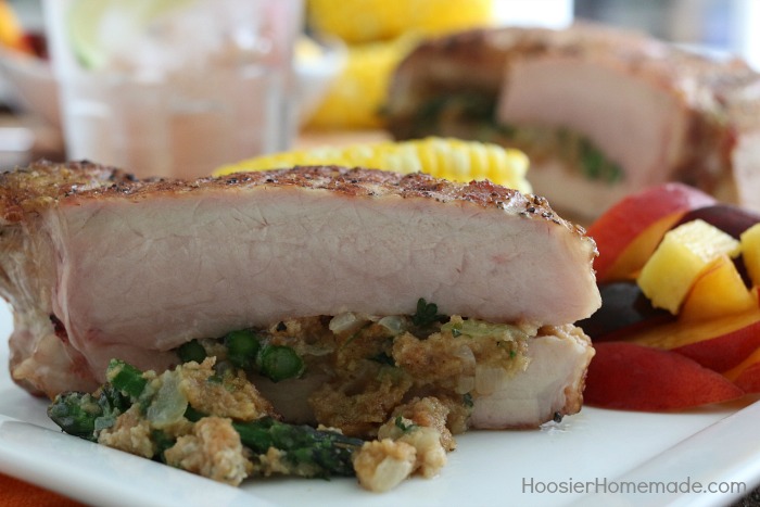 Grilled Stuffed Pork Chops