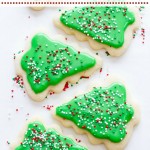 Add these Sugar Cookies Recipe to your holiday baking list! They are the PERFECT sugar cookie for cut outs! Visit our 100 Days of Homemade Holiday Inspiration for more recipes, decorating ideas, crafts, homemade gift ideas and much more!
