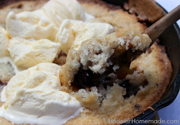 Grilled Peach & Blueberry Cobbler:: Recipe on HoosierHomemade.com