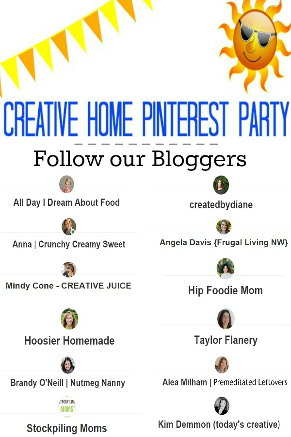 It's Summer! Let's party! Join us on Wednesday, May 27th at 9 p.m. EST for our Creative Home Summer Pinterest Party! There will be PRIZES too!