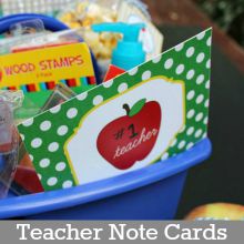 Teacher Note Card Printables