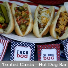 Tented Cards-Hot Dog Bar