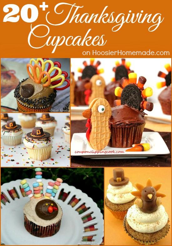 20+ Thanksgiving Cupcakes on HoosierHomemade.com