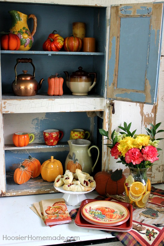 Dessert Bar on Hoosier Cabinet | HoosierHomemade.com