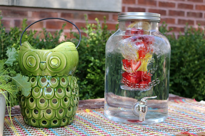 Drink dispenser with infused fruit