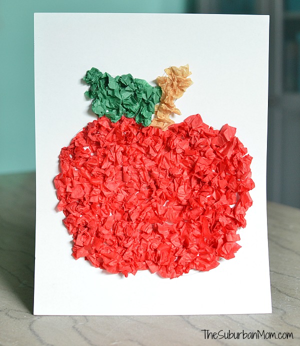 Tissue-Paper-Apple-Craft-For-Preschoolers
