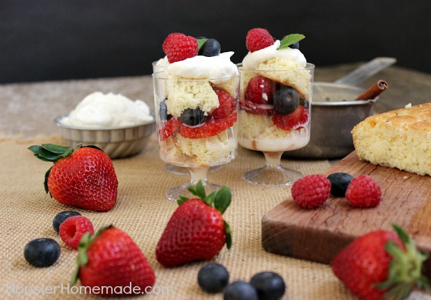 Tres Leches and Berry Parfaits :: Recipe on HoosierHomemade.com