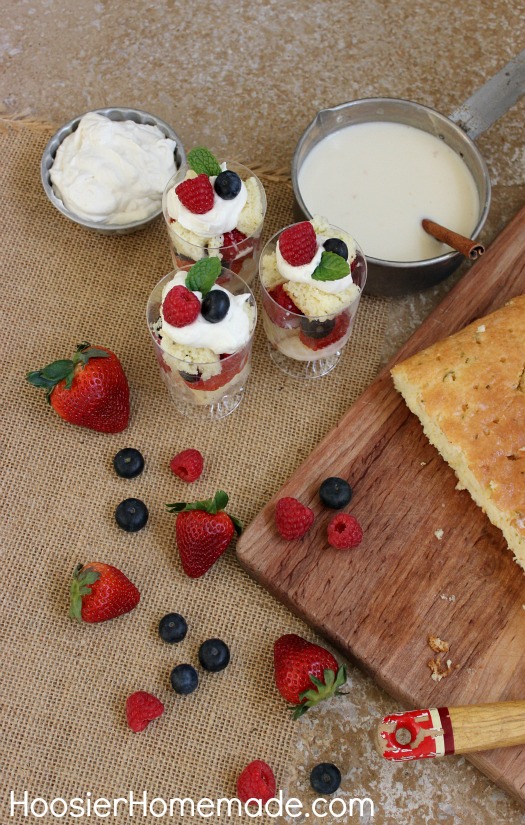 Tres Leches and Berry Parfaits :: Recipe on HoosierHomemade.com