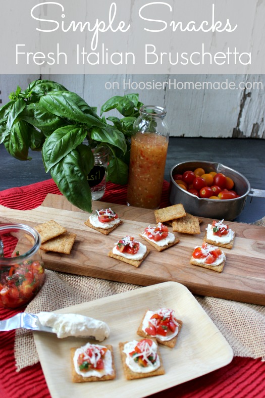Simple Snacks: Fresh Italian Bruschetta :: Recipe on HoosierHomemade.com