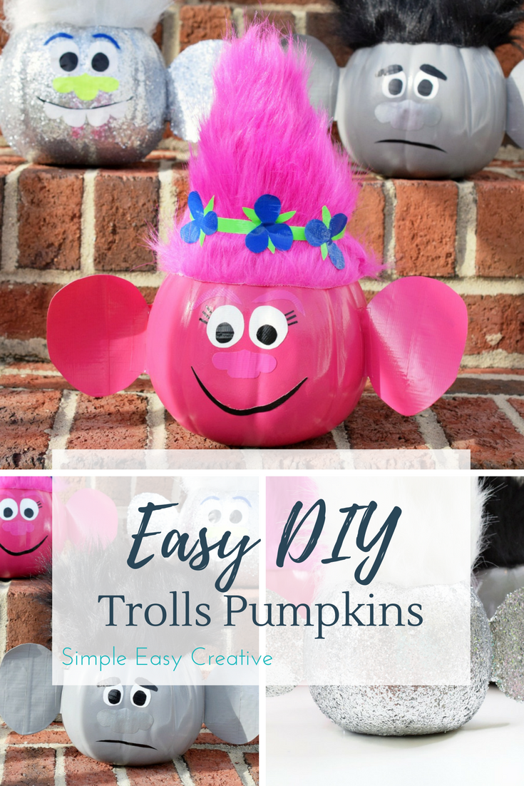 Troll Pumpkins- a fun Halloween craft for kids of all ages!