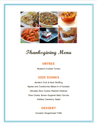 thanksgiving menu dinner ebook recipes meal eatathomecooks stew dumpling drop chicken turkey food eat progressive virtual whole cover