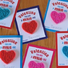 Valentine's Day Cards to Print - these fun printable cards are perfect for Valentine's Day Classroom Parties! You are A-MAZE-ing!