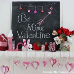 Valentine's Day Mantel Decorations :: HoosierHomemade.com