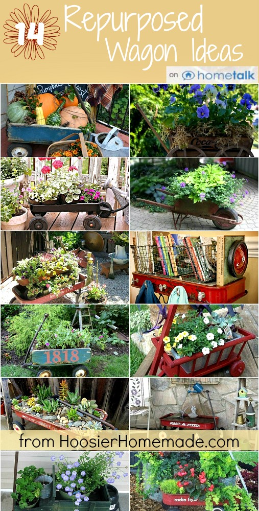 14 Repurposed Wagon Ideas on HoosierHomemade.com 