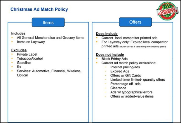 Walmart Christmas Ad Match