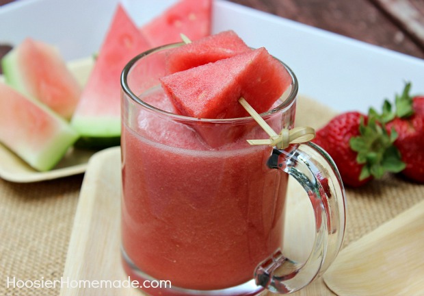 Watermelon Strawberry Refresher :: HoosierHomemade.com