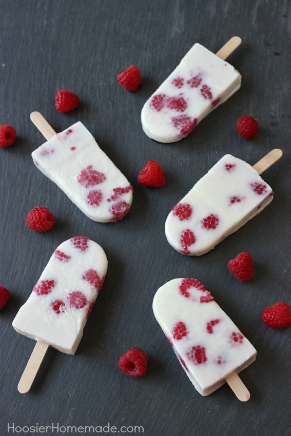 White Chocolate Raspberry Pops: Just 2 ingredients | Recipe on HoosierHomemade.com