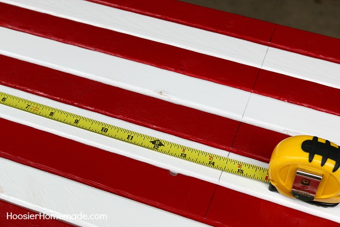 HOW TO MAKE A WOODEN FLAG -- Making a wooden flag is MUCH easier than you think! Some wood, a little paint and screws and you have a patriotic flag to hang in your home! 