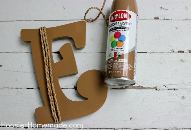 How to Cover Wooden Letters :: Instructions on HoosierHomemade.com
