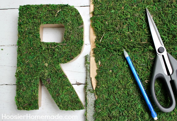 How to Cover Wooden Letters :: Instructions on HoosierHomemade.com