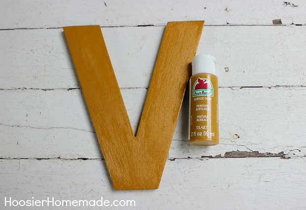 How to Cover Wooden Letters :: Instructions on HoosierHomemade.com