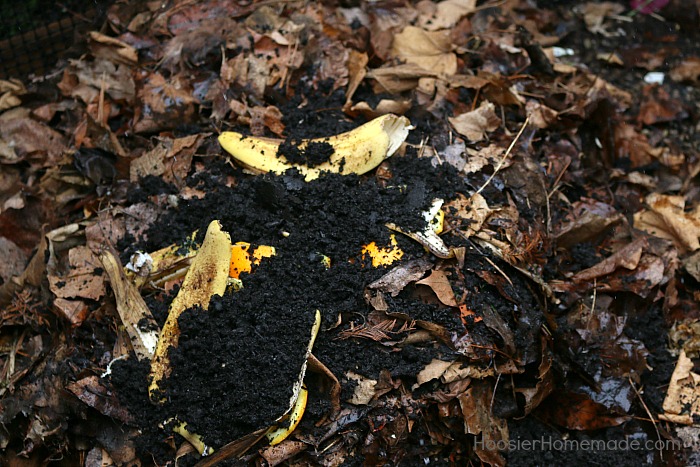 Add soil to compost bin