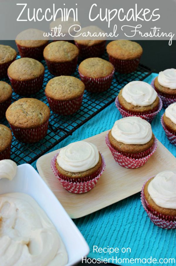 It's that time of year, when our gardens are full of zucchini! Whip up a batch of these Zucchini Cupcakes with Caramel Frosting or leave the frosting off for a delicious breakfast treat! Kids will love them too, and they will never know they have veggies in them! Click on the Photo for the Recipe!