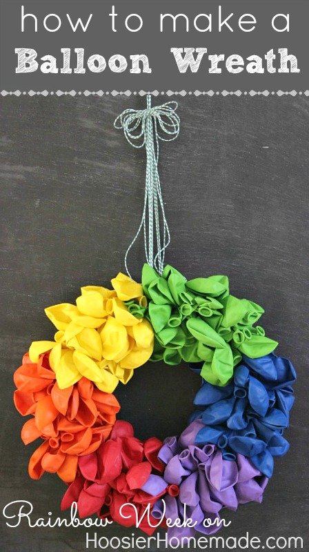 How to make a Balloon Wreath :: Full instructions on HoosierHomemade.com