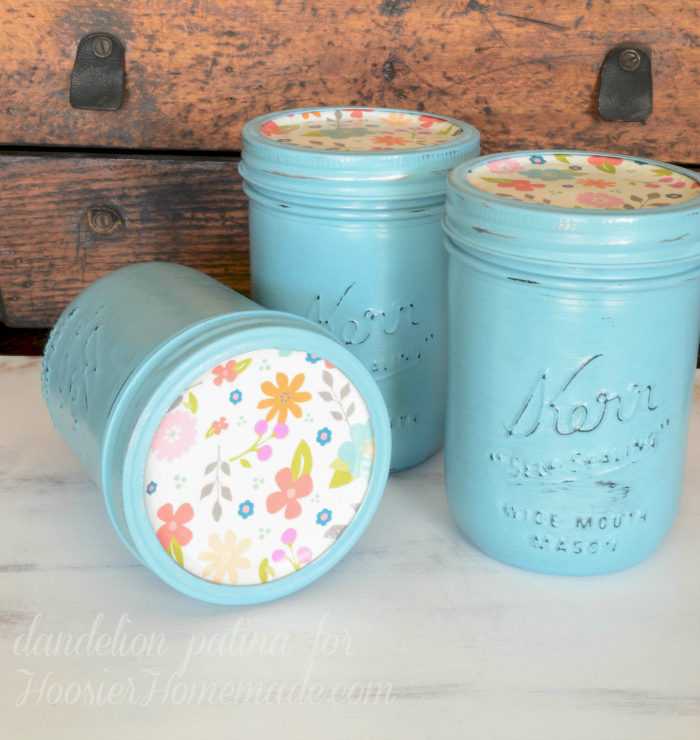 Perfect for Mother's Day, Teacher's Appreciation Gifts, Birthday Gifts and much more! These Embellished Chalk Paint Mason Jars are easy to make and take just a few supplies! Be sure to save them by pinning to your Craft Board!