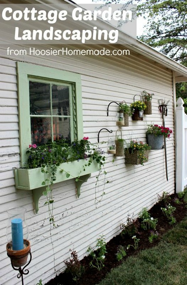 With just a few simple supplies you can turn a plain spot in your yard into a Cottage Garden! Pin to your Gardening Board!