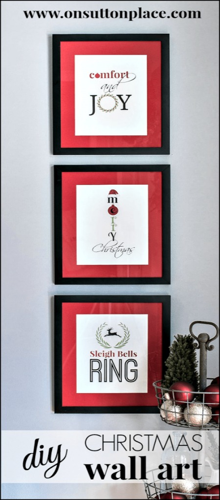 Free Christmas Wall Art | 100 Days of Homemade Holiday Inspiration on HoosierHomemade.com