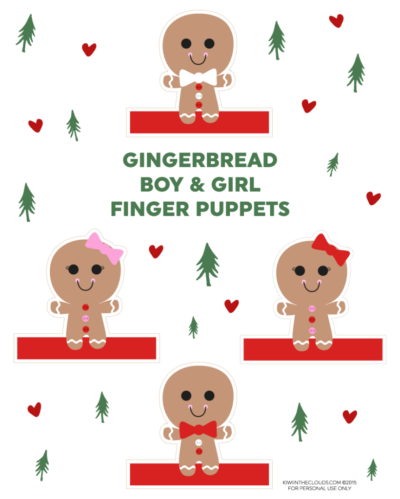 Printable Gingerbread Man Puppets